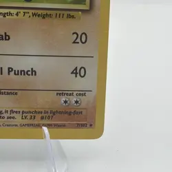 Pokemon TCG Hitmonchan Base Set 7/102 Holo 1999-2000 Wizards Base Set Copyright - Image 5