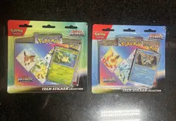 Pokemon Prismatic Evolutions Tech Sticker Collection Lot of 2 Sealed Shipped New - Image 1