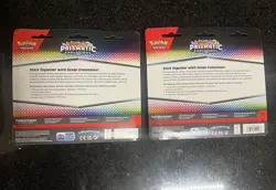 Pokemon Prismatic Evolutions Tech Sticker Collection Lot of 2 Sealed Shipped New - Image 2