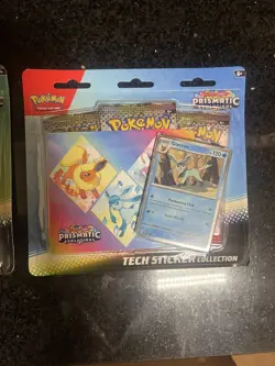 Pokemon Prismatic Evolutions Tech Sticker Collection Lot of 2 Sealed Shipped New - Image 3