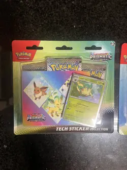 Pokemon Prismatic Evolutions Tech Sticker Collection Lot of 2 Sealed Shipped New - Image 4