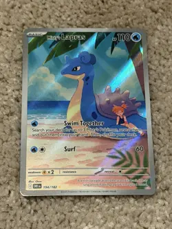Pokemon Misty's Lapras Illustration Rare Holo Card Sv10 194/182 110 HP Surf - Image 1