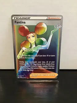 Fantina 206/196 Pokemon Lost Origin Secret Rare Rainbow Holo - Image 1