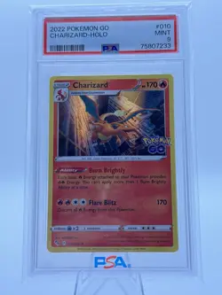 PSA 9 Charizard 010/078 2022 Pokemon GO Holo - Image 1