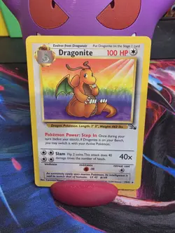 Pokemon TCG Dragonite #19/62 Fossil Unlimited Non-holo Rare, LP - Image 1
