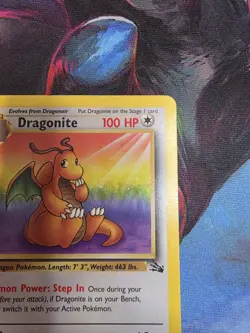 Pokemon TCG Dragonite #19/62 Fossil Unlimited Non-holo Rare, LP - Image 3