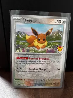 Eevee PRE Pokemon Day 074/131 Prismatic Holo Cosmos Stamped Promo English MINT - Image 1