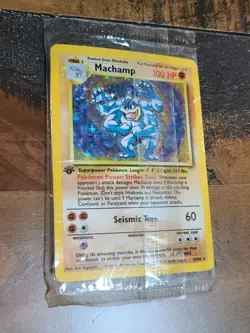 SEALED Pokemon Machamp 008/102 Deck Exclusives Holo Rare 1st Edition 100 HP 1999 - Image 2