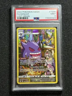 Gengar TG06/TG30 SWSH Lost Origin PSA 9 Graded Pokemon 2022 - Image 1