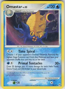 Pokemon Omastar 23/99 Arceus Rare NM - Image 1