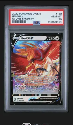 2022 POKEMON SWORD & SHIELD SILVER TEMPEST #140 HO-OH V PSA 10 - Image 1