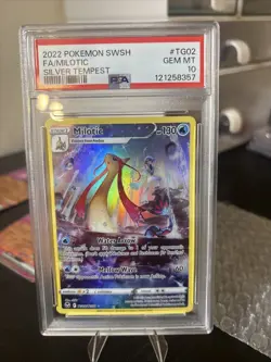 2022 POKEMON SWORD & SHIELD SILVER TEMPEST #TG02 FULL ART/MILOTIC PSA 10 - Image 1