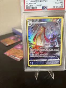 2022 POKEMON SWORD & SHIELD SILVER TEMPEST #TG02 FULL ART/MILOTIC PSA 10 - Image 2