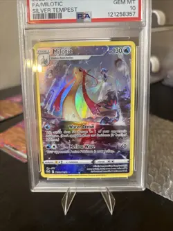 2022 POKEMON SWORD & SHIELD SILVER TEMPEST #TG02 FULL ART/MILOTIC PSA 10 - Image 3