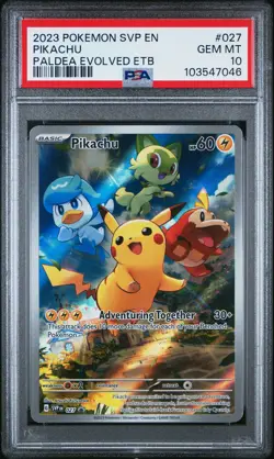 Pikachu Pokemon Svp En-Sv Black Star Promo 027 PSA 10 - Image 1