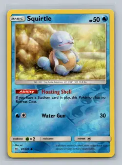 Pokemon Squirtle 22/181 SM-Team Up REVERSE Holo - NM - Image 1