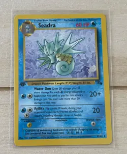 Pokemon Fossil: Seadra 42/62, 1st Edition, NM_MT - Image 1