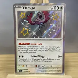 Pokemon TCG Paldean Fates Flamingo 211/091 Shiny Rare NM - Image 1