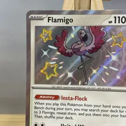 Pokemon TCG Paldean Fates Flamingo 211/091 Shiny Rare NM - Image 2