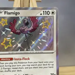 Pokemon TCG Paldean Fates Flamingo 211/091 Shiny Rare NM - Image 3