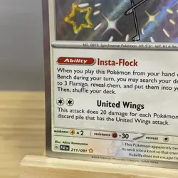 Pokemon TCG Paldean Fates Flamingo 211/091 Shiny Rare NM - Image 4