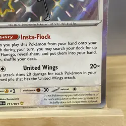 Pokemon TCG Paldean Fates Flamingo 211/091 Shiny Rare NM - Image 5