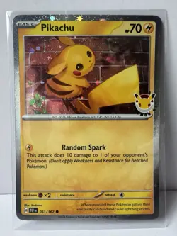 Fart Swirl 💫Pikachu 51/162 Pokemon Day Stamped Promo NM Holo - Image 1