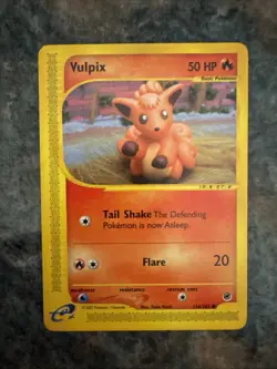 Pokemon TCG Vulpix 136/165 Expedition Base Regular Yuka Morii LP - Image 1