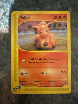Pokemon TCG Vulpix 136/165 Expedition Base Regular Yuka Morii LP - Image 4