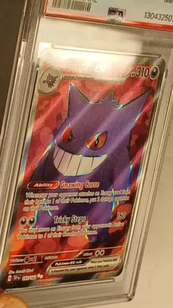 Pokemon TCG Gengar ex 193/162 SV05 Temporal Forces Ultra Rare Holo PSA 9 2024 - Image 2