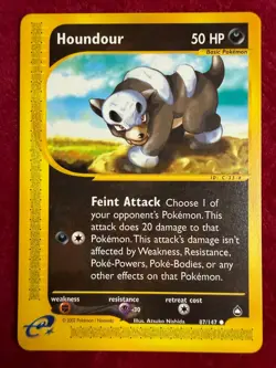 Pokemon TCG Houndour Non-Holo 87/147, Aquapolis (NM) - Image 1