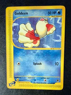 Goldeen 111/165 Pokemon TCG Expedition Base Set Vintage (2002) - e-Reader - LP - Image 1