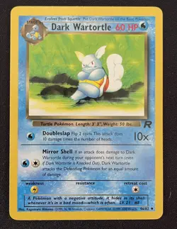 Dark Wartortle - 46/82 Team Rocket Unlimited Starter Pokemon - LP - Image 1