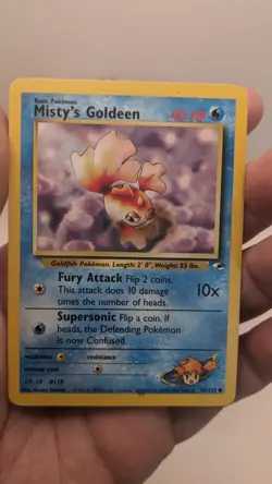 Vintage Pokemon TCG WOTC Misty's Goldeen #85/132 Unlimited Gym Heroes LP - Image 5