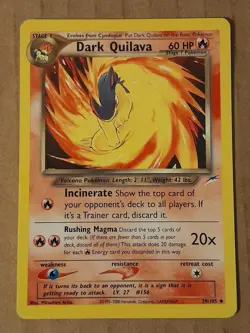 Pokemon Dark Quilava 39/105 NEO Destiny LP See Pictures - Image 1