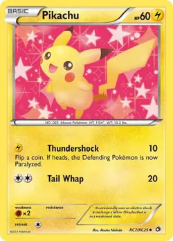 Pikachu Radiant Collection Reverse Holo RC7/RC25 Legendary Treasures - Image 1