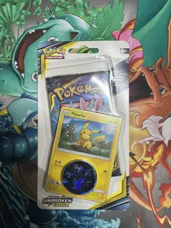 Pokemon Sun & Moon Unbroken Bonds Coin Blister Pack Pikachu Holo Promo - Image 3