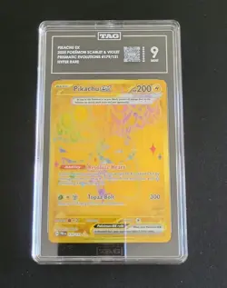 TAG 9 2025 Pokemon Pre English Prismatic Evolutions #179 Pikachu Ex Hyper Rare - Image 3