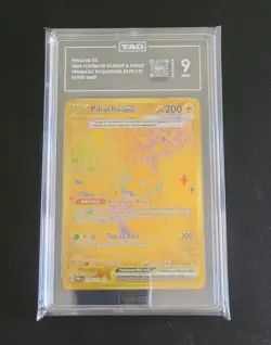 TAG 9 2025 Pokemon Pre English Prismatic Evolutions #179 Pikachu Ex Hyper Rare - Image 4