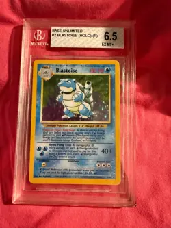 Pokemon Blastoise 002/102 Base Set Holo , graded 6.5 - Image 1