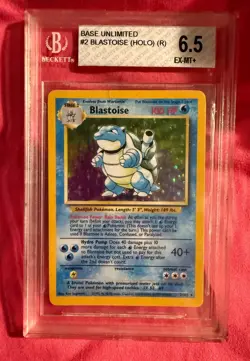 Pokemon Blastoise 002/102 Base Set Holo , graded 6.5 - Image 2