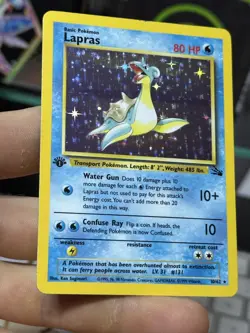 1st Edition Lapras 10/62 Fossil 1999 Holo Rare WOTC Pokemon Card TCG - Image 5