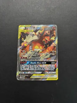 Reshiram & Charizard GX TAG TEAM Promo Holo SM201 Pokemon Card English - Image 1