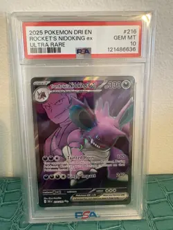 PSA 10 Team Rocket’s Nidoking EX Full Art Pokemon TCG Destined Rivals Card - Image 1