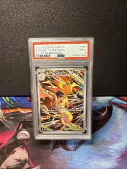 Pokemon TCG Ethan's Typhlosion Illustration Rare Card 190/182 PSA 9 - Image 1