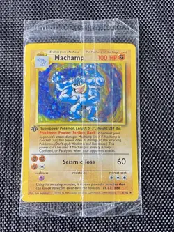 Machamp 1st Edition Base Set Holo 8/102 SEALED Promo WOTC 1999 Pokemon Card LP - Image 1