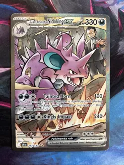 Team Rocket’s Nidoking Ex 233/182 Pokemon Destined Rivals Special Illustration - Image 1