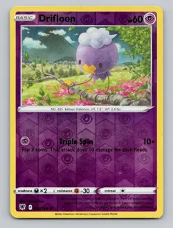 Reverse Holo Drifloon 063/189 Common Astral Radiance Pokemon - Image 1