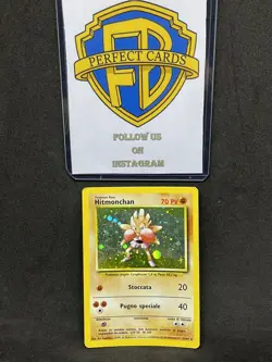 POKEMON SET BASE UNLIMITED HITMONCHAN HOLO 7/102 PL - Image 1