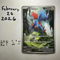 Pokemon TCG Druddigon 151/086 Sv: White Flare Holo Illustration Rare EN - Image 2